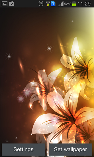 Flores brillantes - descargar los fondos de pantalla animados gratis para el teléfono Android 4.4.4.