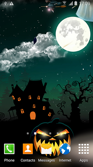 Halloween  - descargar los fondos de pantalla animados gratis para el teléfono Android 4.4.2.