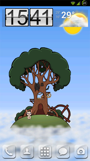 Árbol de casa - descargar los fondos de pantalla animados Fantasía gratis para el teléfono Android.
