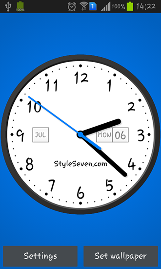 Reloj análogo ligero - descargar los fondos de pantalla animados gratis para el teléfono Android 4.3.1.