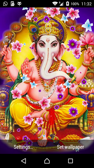 Descargar los fondos de pantalla animados El Dios Ganesha para teléfonos y tabletas Android gratis.