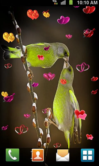 Descargar los fondos de pantalla animados Amor: Pájaros  para teléfonos y tabletas Android gratis.