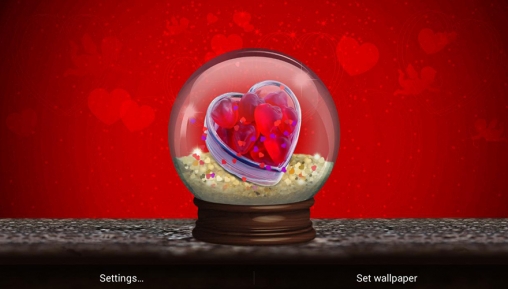 Mundo de amor - descargar los fondos de pantalla animados gratis para el teléfono Android 4.0.
