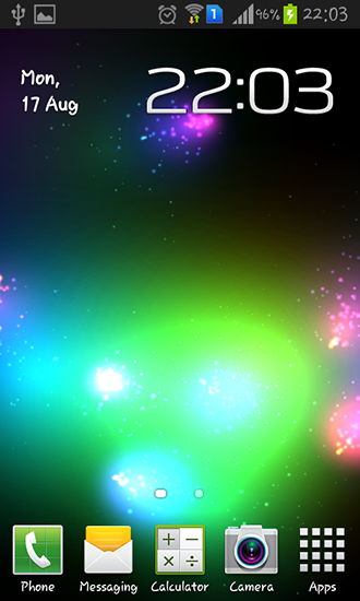 Mega partículas  - descargar los fondos de pantalla animados gratis para el teléfono Android 4.0.4.