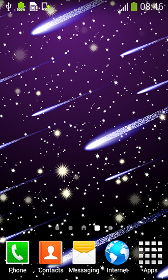 Lluvia de meteoritos - descargar los fondos de pantalla animados Espacio gratis para el teléfono Android.
