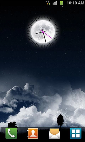 Relojes de Luna  - descargar los fondos de pantalla animados Con reloj gratis para el teléfono Android.