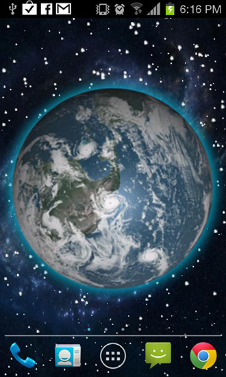 Movimiento 3D de la Tierra  - descargar los fondos de pantalla animados 3D gratis para el teléfono Android.