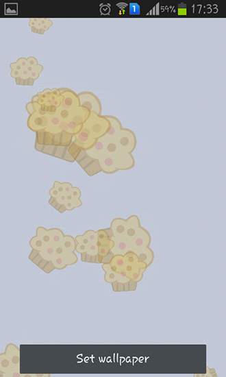 Muffins - descargar los fondos de pantalla animados Vector gratis para el teléfono Android.