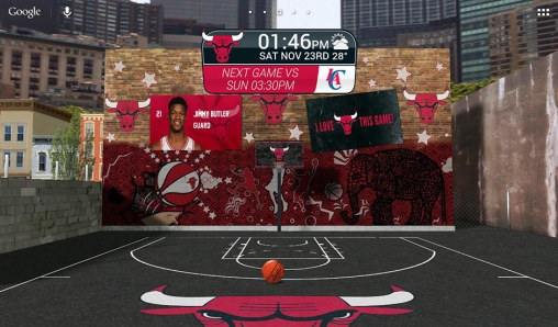 NBA 2014 - descargar los fondos de pantalla animados Con reloj gratis para el teléfono Android.
