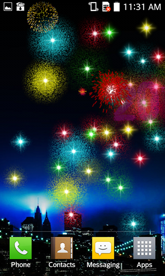 Fuegos artificiales de Nuevo Año 2016 - descargar los fondos de pantalla animados Vacaciones gratis para el teléfono Android.