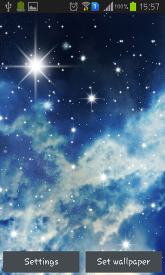 Cielo nocturno - descargar los fondos de pantalla animados gratis para el teléfono Android 2.1.