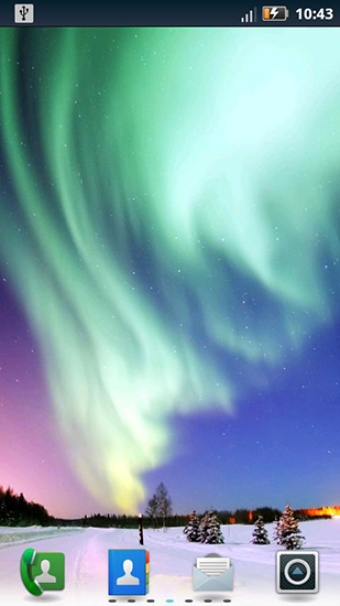 Auroras boreales - descargar los fondos de pantalla animados gratis para el teléfono Android 4.2.2.