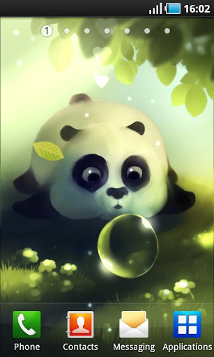 Descargar los fondos de pantalla animados Panda chiquito para teléfonos y tabletas Android gratis.