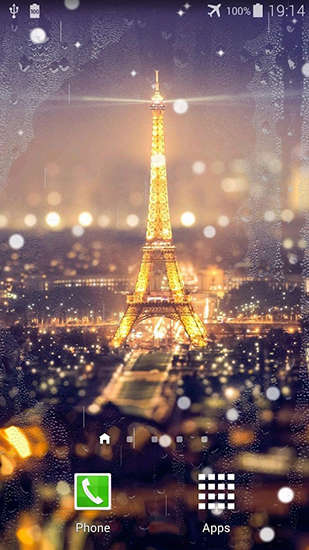 París nocturno  - descargar los fondos de pantalla animados gratis para el teléfono Android 4.3.
