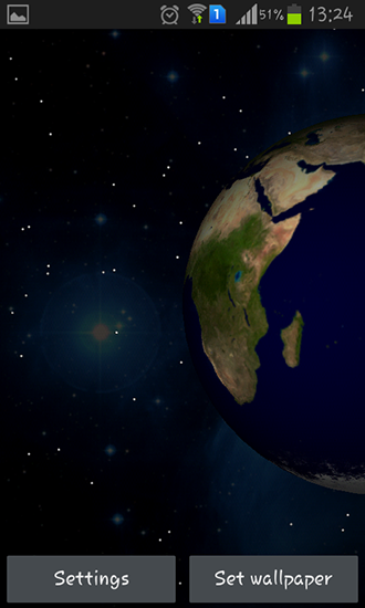 Planetas 3D - descargar los fondos de pantalla animados 3D gratis para el teléfono Android.