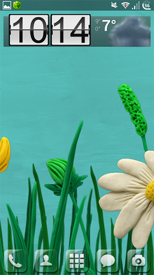 Flores de plastilina  - descargar los fondos de pantalla animados 3D gratis para el teléfono Android.
