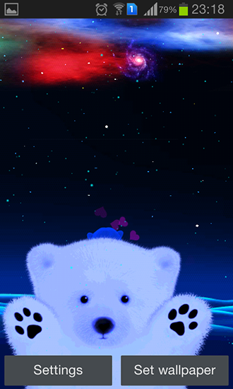 Descargar los fondos de pantalla animados Amor de los osos polares para teléfonos y tabletas Android gratis.