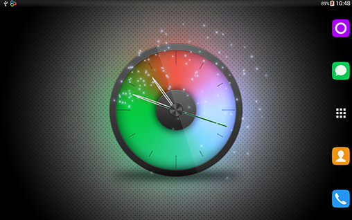 Relojes de arco iris  - descargar los fondos de pantalla animados Con reloj gratis para el teléfono Android.