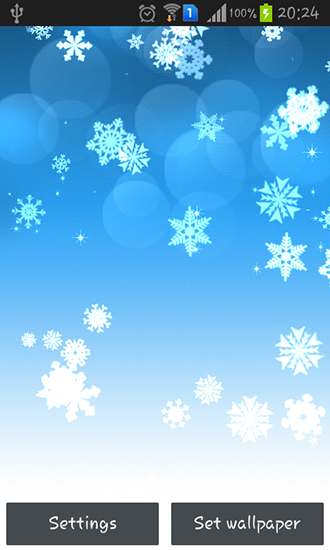 Copo de nieve - descargar los fondos de pantalla animados gratis para el teléfono Android 4.4.4.
