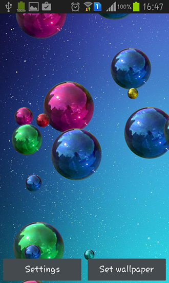 Burbujas cósmicas - descargar los fondos de pantalla animados gratis para el teléfono Android 4.1.1.