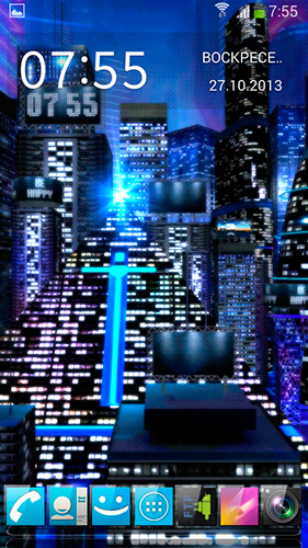 Ciudad cósmica 3D - descargar los fondos de pantalla animados Arquitectura gratis para el teléfono Android.