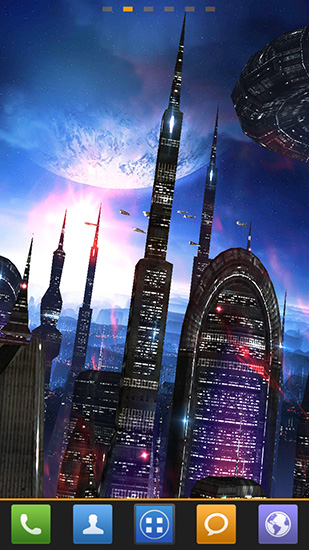 Colonia espacial - descargar los fondos de pantalla animados 3D gratis para el teléfono Android.