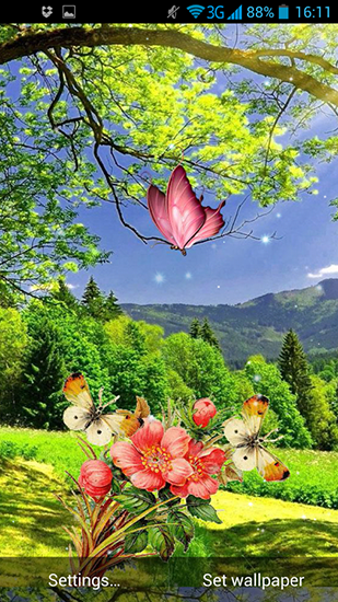 Mariposas de primavera  - descargar los fondos de pantalla animados Plantas gratis para el teléfono Android.