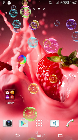 Fresa - descargar los fondos de pantalla animados Comida gratis para el teléfono Android.