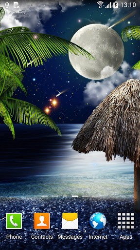 Noche tropical - descargar los fondos de pantalla animados gratis para el teléfono Android 4.2.