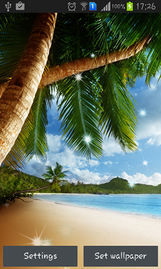 Playa tropical  - descargar los fondos de pantalla animados gratis para el teléfono Android 4.0.