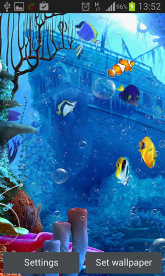 Bajo el mar - descargar los fondos de pantalla animados gratis para el teléfono Android 5.0.1.