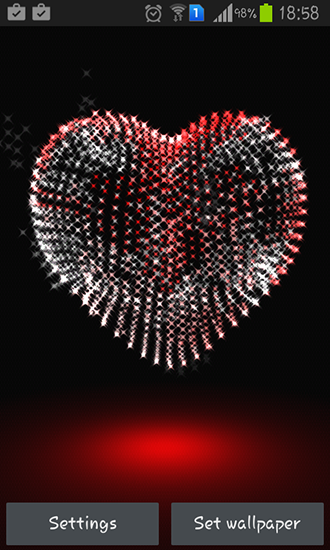 Día de San Valentín: Corazón 3D - descargar los fondos de pantalla animados gratis para el teléfono Android 2.2.