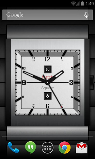 Reloj square lite - descargar los fondos de pantalla animados gratis para el teléfono Android 4.2.2.