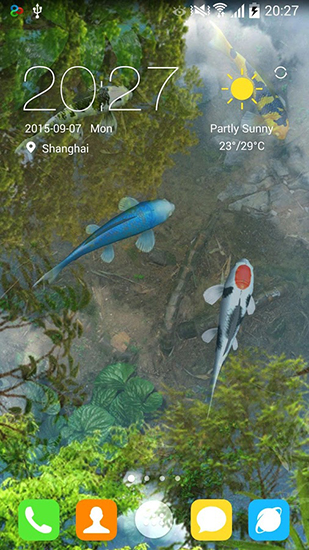Jardín acuático  - descargar los fondos de pantalla animados 3D gratis para el teléfono Android.