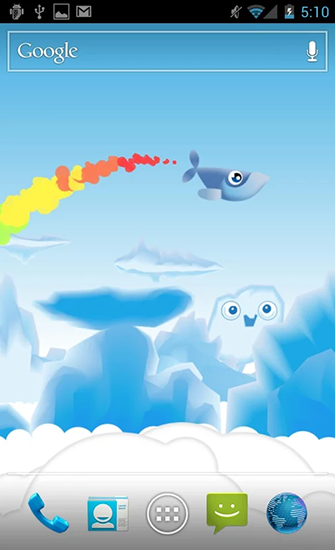 Rastro de la ballena - descargar los fondos de pantalla animados Dibujos animados gratis para el teléfono Android.