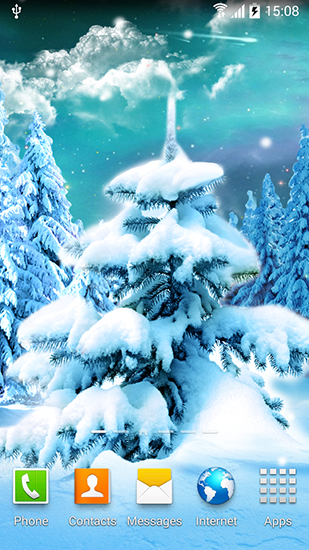 Bosque de invierno 2015 - descargar los fondos de pantalla animados gratis para el teléfono Android 4.4.4.