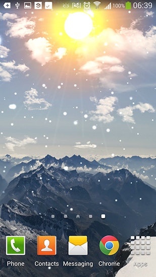 Montañas invernales  - descargar los fondos de pantalla animados gratis para el teléfono Android 4.4.2.