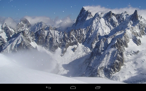 Montañas de invierno  - descargar los fondos de pantalla animados gratis para el teléfono Android 4.4.4.