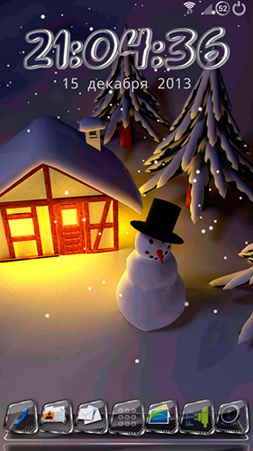Nieve de invierno 3D - descargar los fondos de pantalla animados Paisaje gratis para el teléfono Android.