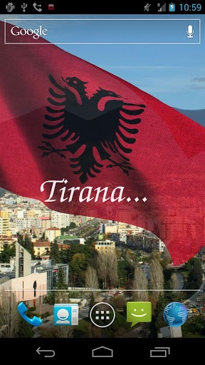 Descargar  Bandera de Albania 3D - los fondos gratis de pantalla para Android en el escritorio. 