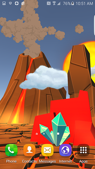 Descargar  Volcán 3D de dibujos animados - los fondos gratis de pantalla para Android en el escritorio. 