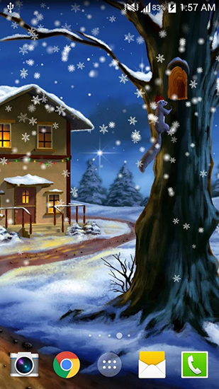 Noche de Navidad  - descargar los fondos de pantalla animados Vacaciones gratis para el teléfono Android.