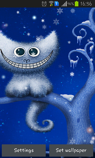 Descargar  Gatito divertido de Navidad y sus sonrisa  - los fondos gratis de pantalla para Android en el escritorio. 