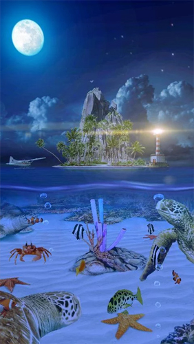 La captura de pantalla Ocean Aquarium 3D: Isla de la tortuga   para celular y tableta.