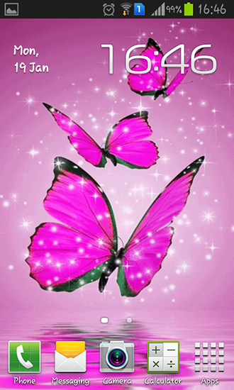 Descargar  Mariposa rosada  - los fondos gratis de pantalla para Android en el escritorio. 