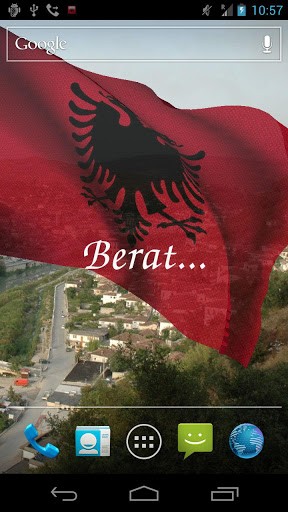 La captura de pantalla Bandera de Albania 3D para celular y tableta.