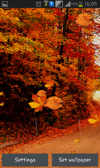 La captura de pantalla Lluvia de otoño para celular y tableta.
