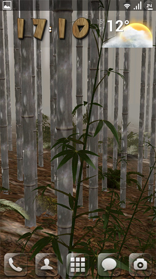 La captura de pantalla Arboleda de bambú 3D para celular y tableta.