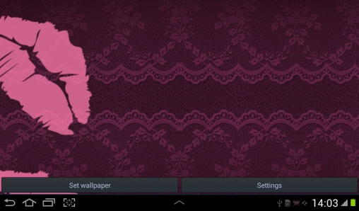 La captura de pantalla Negro y rosa  para celular y tableta.