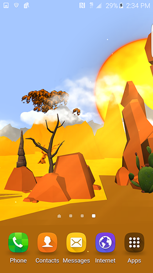 La captura de pantalla Desierto de dibujos animados 3D para celular y tableta.